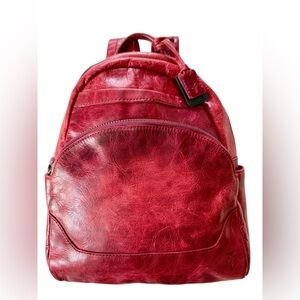 Frye Campus Leather Backpack • Oxblood Red • Vintage Patina